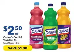 Ritchies Cottees Cordial Varieties offer