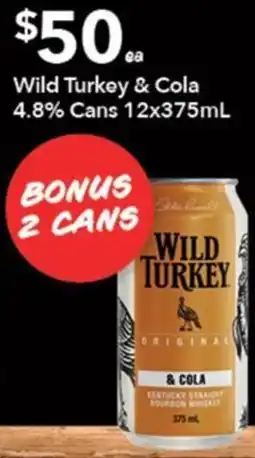 Ritchies Wild Turkey & Cola offer