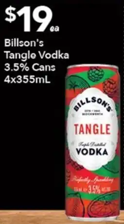 Ritchies Billson's Tangle Vodka offer