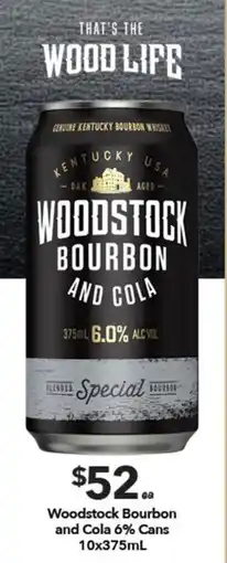 Ritchies Woodstock Bourbon and Cola offer