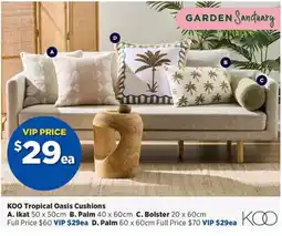 Spotlight KOO Tropical Oasis Cushions offer