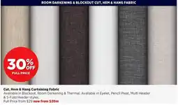 Spotlight Cut, Hem & Hang Curtaining Fabric offer