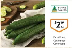 Foodworks Farm Fresh Continental Cucumbers offer