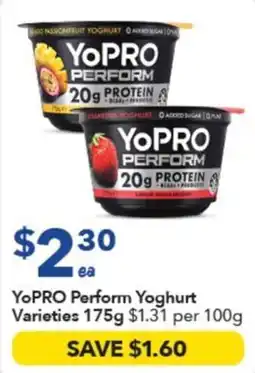Ritchies YoPRO Perform Yoghurt Varieties offer