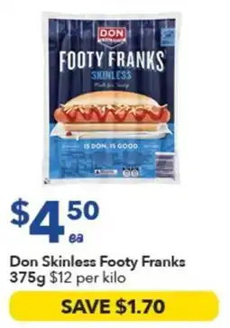 Ritchies Don Skinless Footy Franks offer