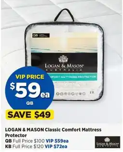 Spotlight Logan & Mason Classic Comfort Mattress Protector offer