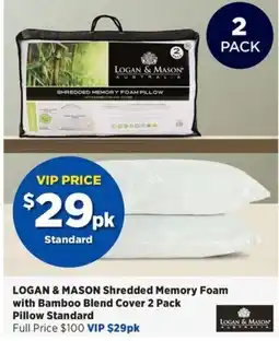 Spotlight Logan & Mason Shredded Memory Foam with Bamboo Blend Cover offer