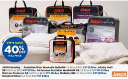 Spotlight Jaspa Bedding Australian Wool Washable Quilt offer