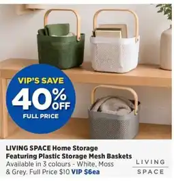 Spotlight Living Space Home Storage Featuring Plastic Storage Mesh Baskets offer