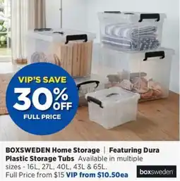 Spotlight BOXSWEDEN Home Storage offer