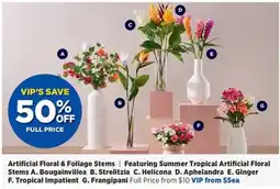 Spotlight Artificial Floral & Foliage Stems offer