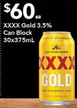 Ritchies XXXX Gold 3.5% Can Block offer