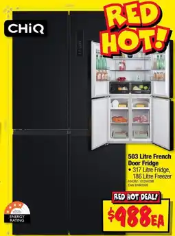 JB Hi-Fi CHiQ 503 Litre French Door Fridge offer