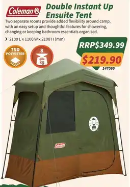 Tentworld Coleman Double Instant Up Ensuite Tent offer