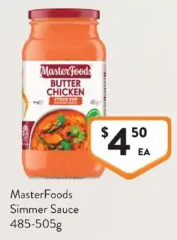 Foodworks MasterFoods Simmer Sauce offer