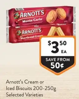 Foodworks Arnott's Cream or Iced Biscuits offer