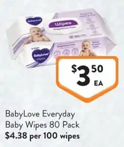 Foodworks BabyLove Everyday Baby Wipes offer