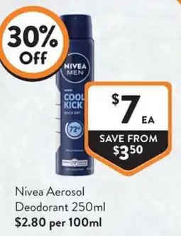 Foodworks Nivea Aerosol Deodorant offer