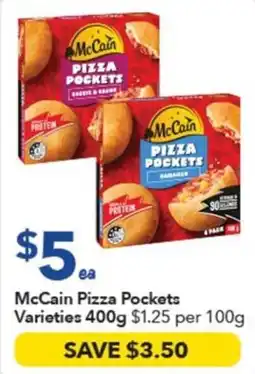 Ritchies McCain Pizza Pockets Varieties offer