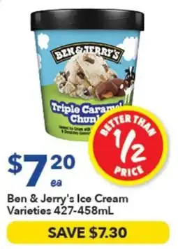 Ritchies Ben & Jerry's Ice Cream Varieties offer