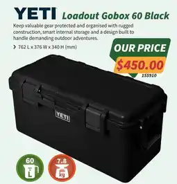 Tentworld YETI Loadout Gobox 60 Black offer
