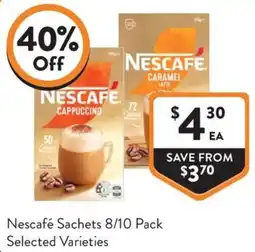 Foodworks Nescafé Sachets Selected Varieties offer