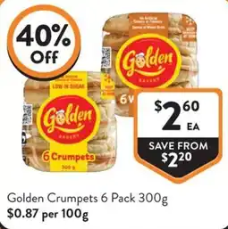 Foodworks Golden Crumpets offer