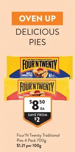 Foodworks Four'n Twenty Traditional Pies offer