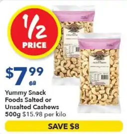 Ritchies Yummy Snack Foods Salted or Unsalted Cashews offer