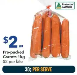 Ritchies Pre-packed Carrots offer