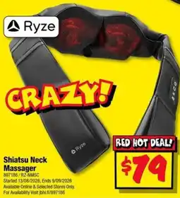 JB Hi-Fi Ryze Shiatsu Neck Massager offer