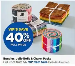 Spotlight Bundles, Jelly Rolls & Charm Packs offer