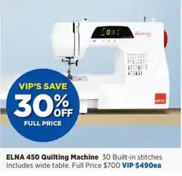 Spotlight ELNA 450 Quilting Machine offer