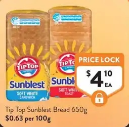 Foodworks Tip Top Sunblest Bread offer