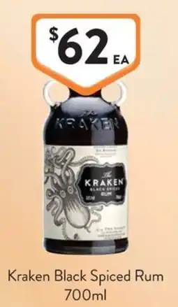 Foodworks Kraken Black Spiced Rum offer