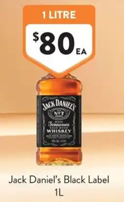 Foodworks Jack Daniel's Black Label offer