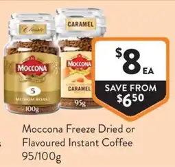Foodworks Moccona Freeze Dried or Flavoured Instant Coffee offer
