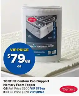 Spotlight Tontine Contour Cool Support Memory Foam Topper offer