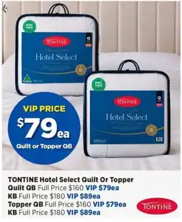 Spotlight Tontine Hotel Select Quilt Or Topper offer