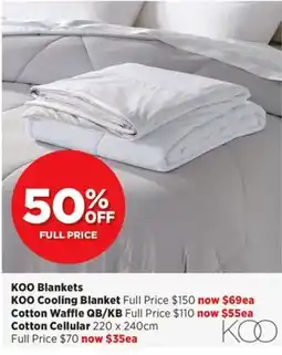 Spotlight KOO Blankets offer