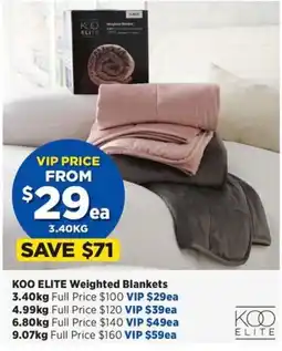 Spotlight KOO ELITE Weighted Blankets offer