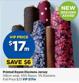 Spotlight Printed Rayon Elastane Jersey offer