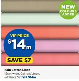 Spotlight Plain Cotton Linen offer