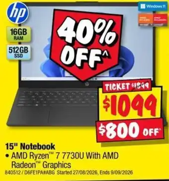 Hp 15" Notebook