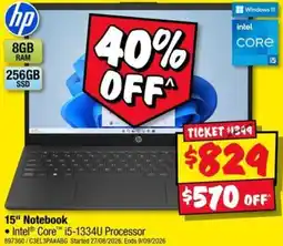 JB Hi-Fi hp 15" Notebook offer