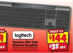 JB Hi-Fi logitech Signature Slim Solar Keyboard (Graphite) offer