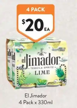 Foodworks El Jimador Tequila Spritz Lime offer