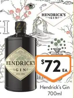Foodworks Hendrick's Gin offer
