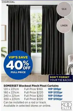 Spotlight Somerset Blockout Pinch Pleat Curtains offer