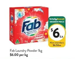 Foodworks Fab Laundry Powder offer